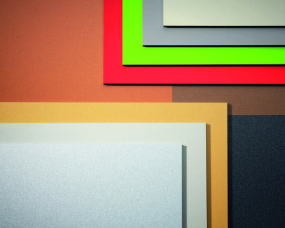Kleurstalen ALUCOBOND solid en metallic aluminium composiet platen