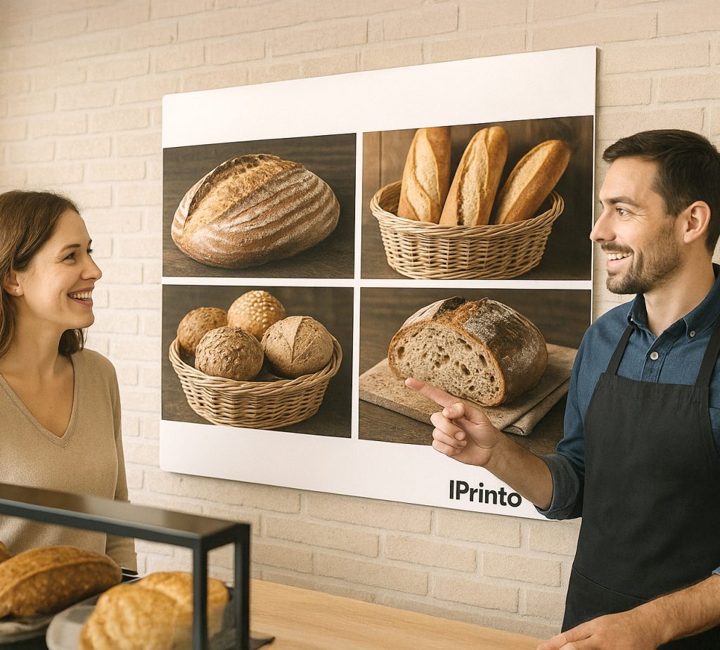 IPrinto in bakkerij als reclame-100%PVC vrij